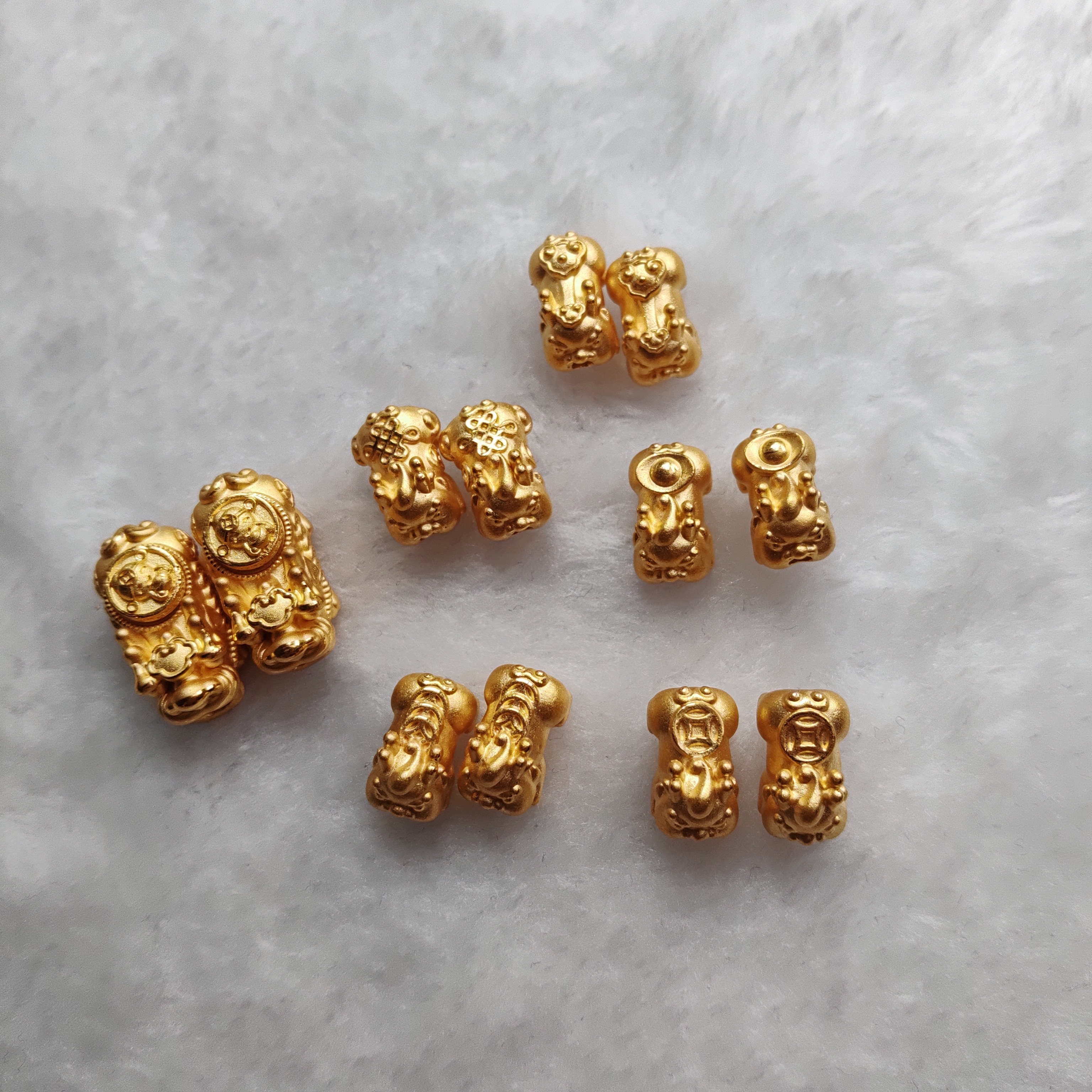 金元宝足金999貔貅珠子首饰