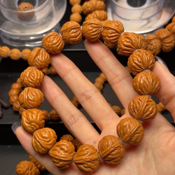 桃核手串龙纹桃核