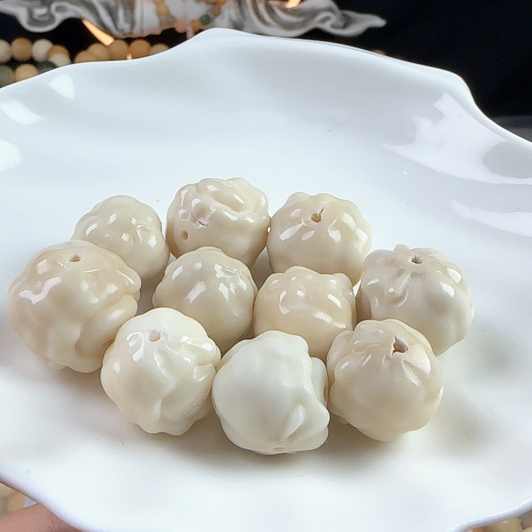 菩提根/象牙果吊坠瑕疵羊头10颗不挑瑕有裂