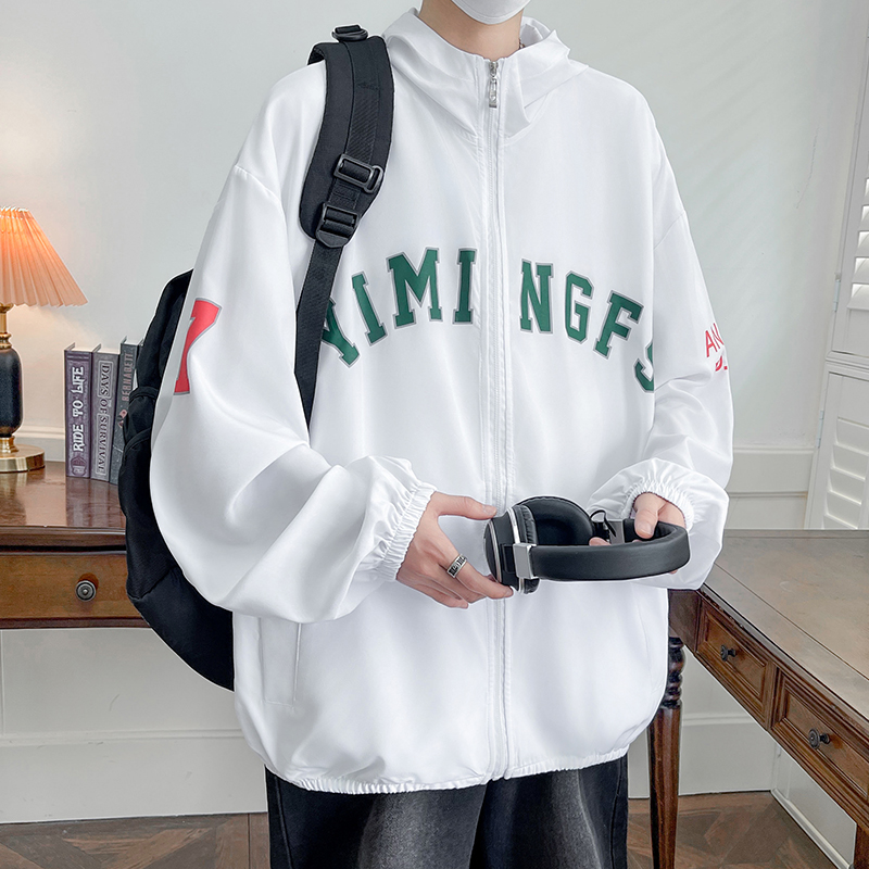 夏季可选款学院风防晒衣连帽款百搭休闲上衣外套轻薄透气衣服
