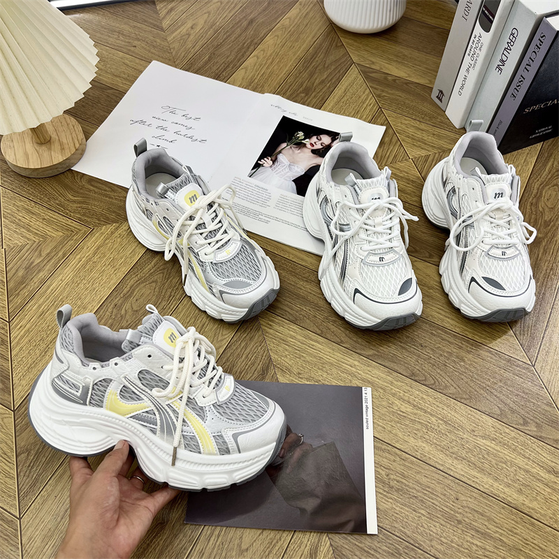 高级感老爹鞋女款2025秋季新款舒适百搭小个子厚底增高休闲运动鞋