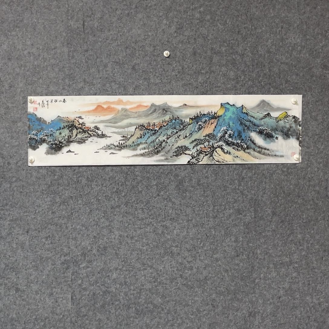 国画四尺对开画芯 捡漏