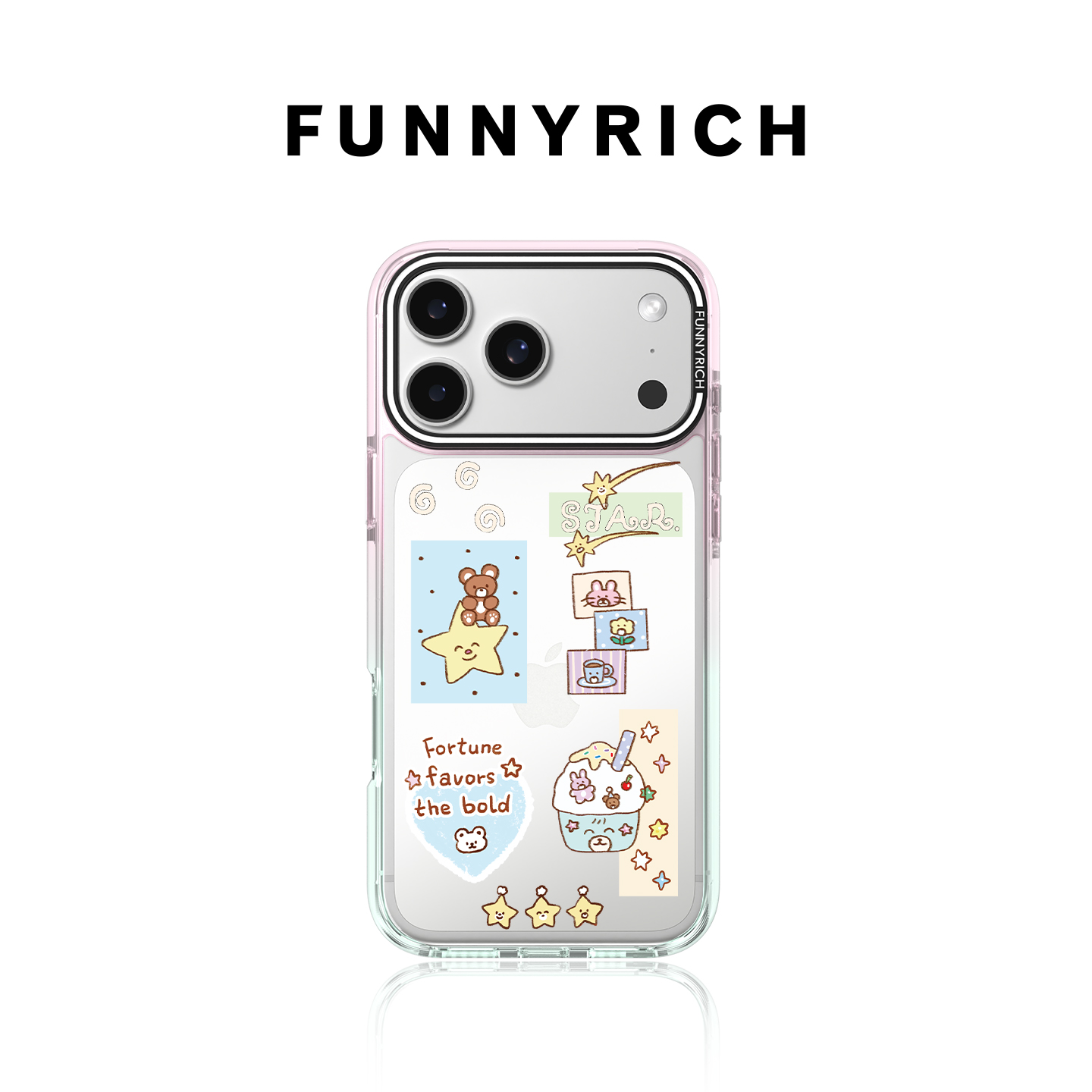 FUNNYRICH幸运满格小熊适用iPhone17/16ProMax手机壳苹果新款磁吸