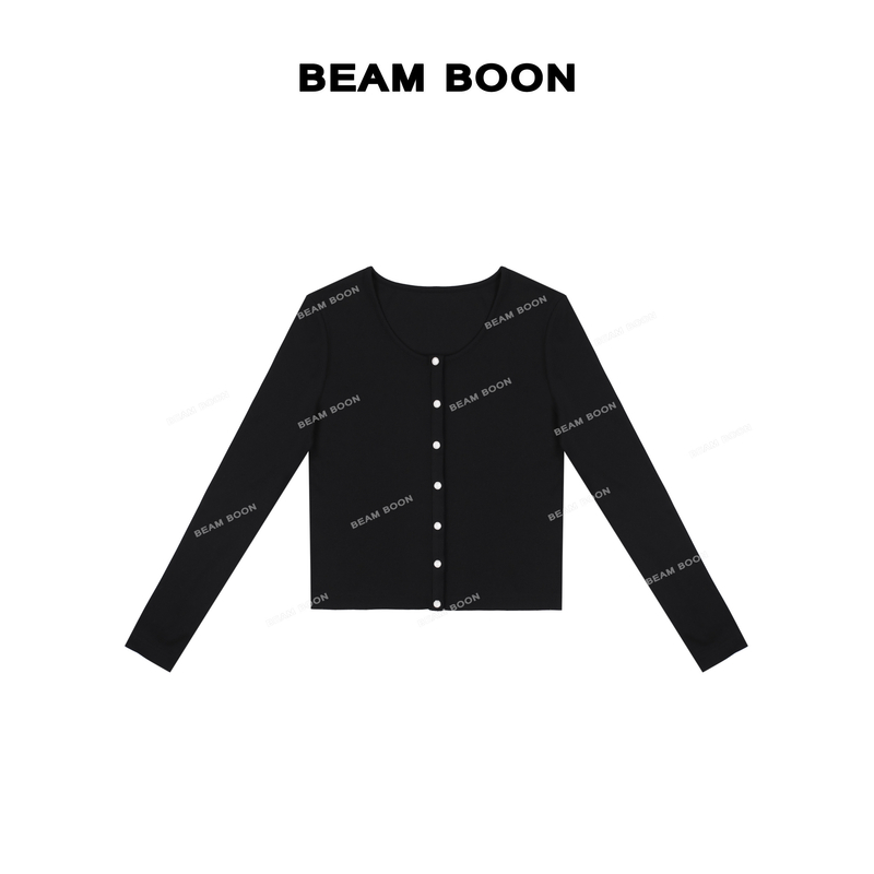 Beam Boon|【云片开衫】定制进口莱卡弹力修身显瘦单排扣开衫
