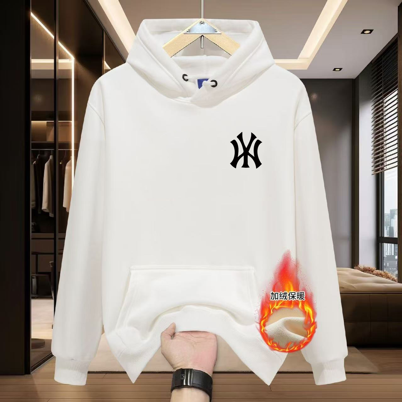 2025秋冬季卫衣男加绒加厚圆领宽松休闲学生保暖打底男女加绒上衣