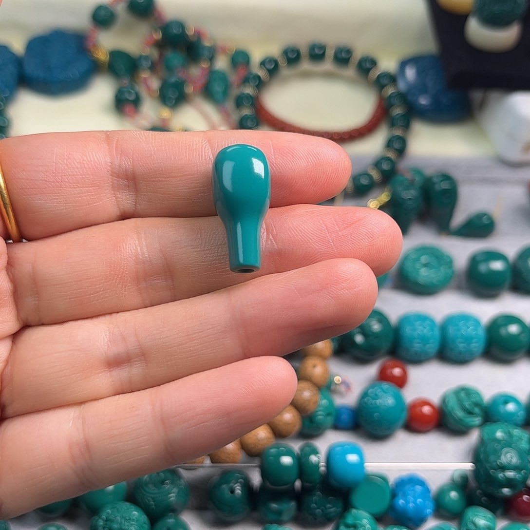 琉璃手工艺品用****61.0老油绿宝瓶三通