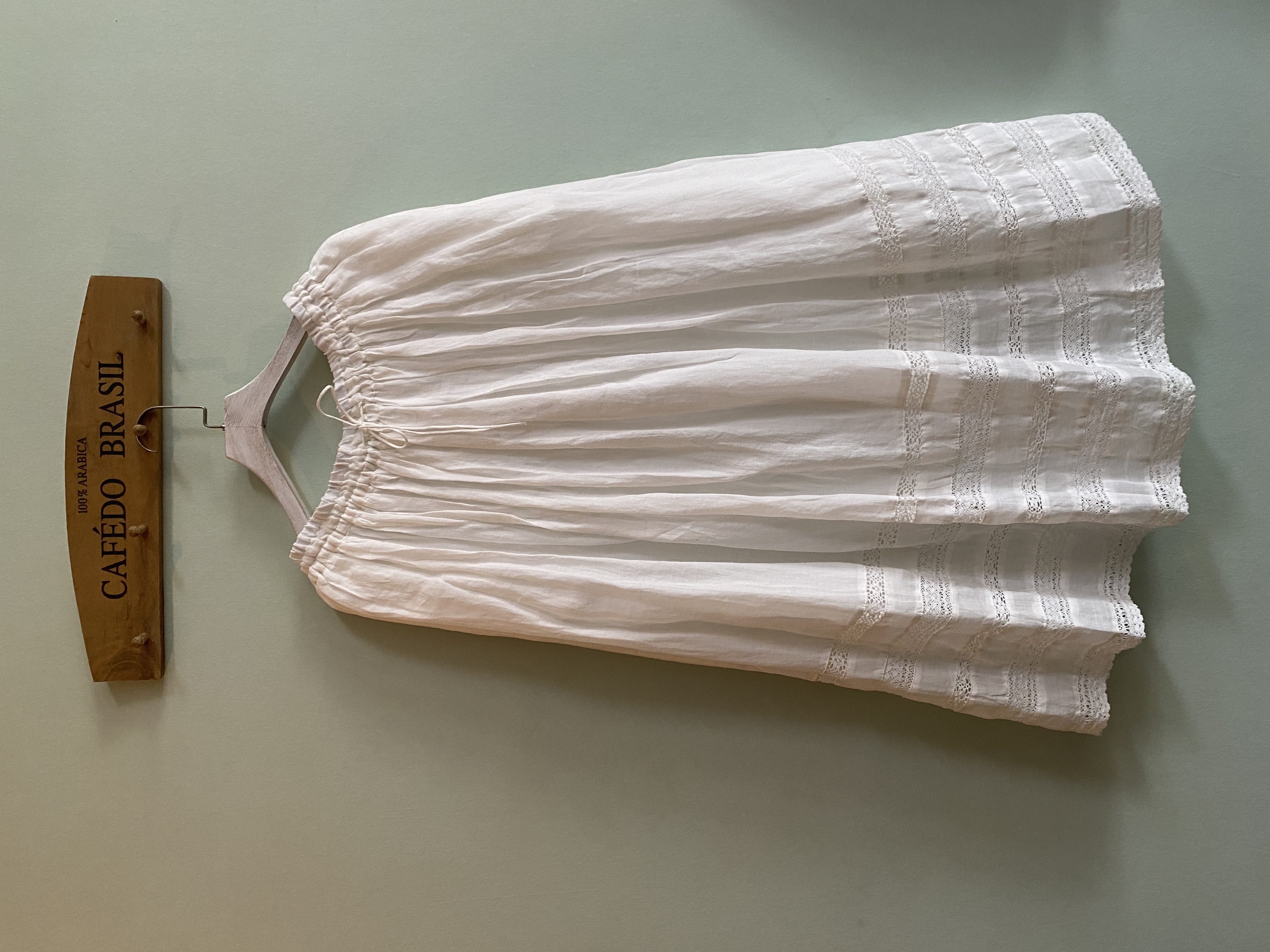 花意潮-24132半裙显瘦气质白色时尚夏季外穿宽松中长款休闲小众