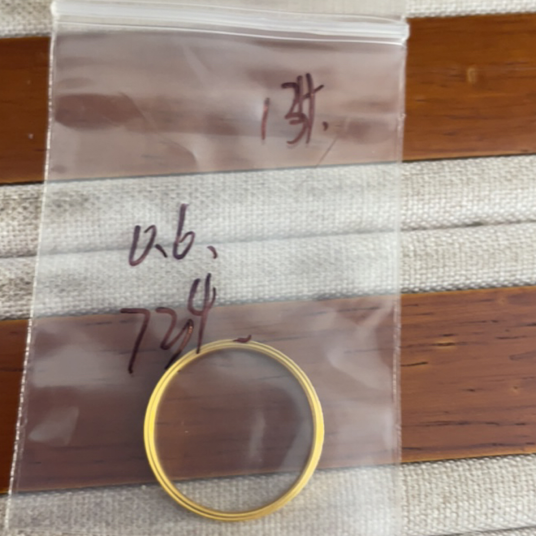 克重0.6 13号 碎冰冰戒指 足金999