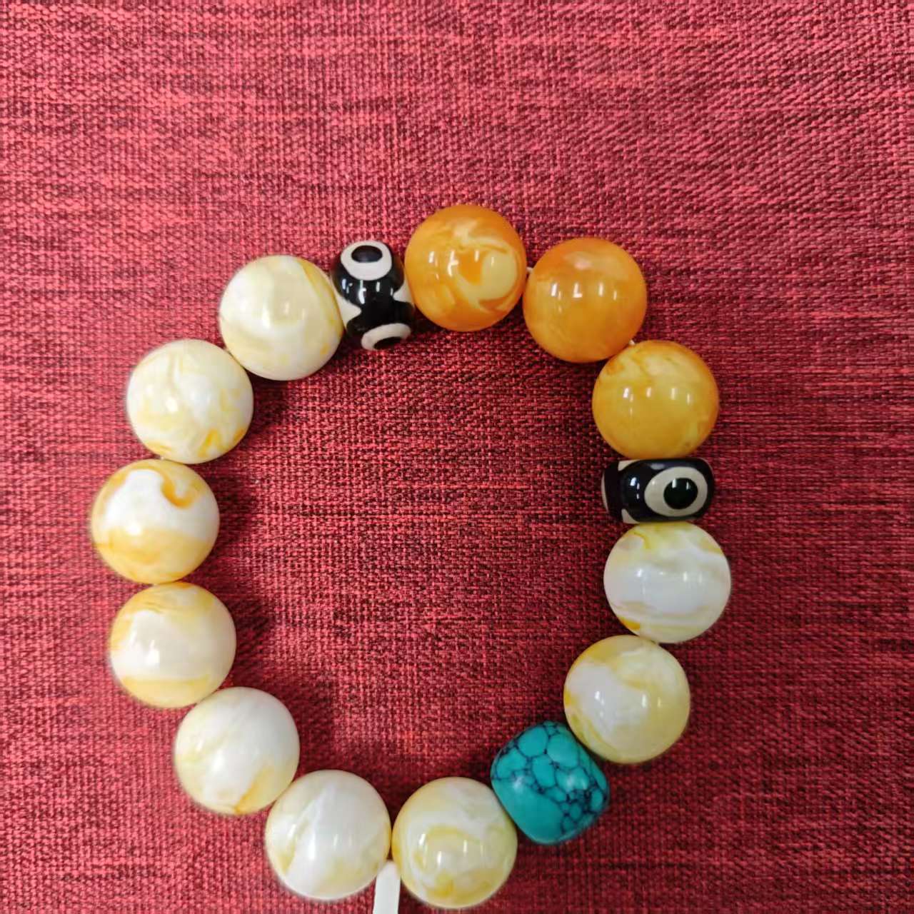 骨瓷白蜜蜡手串男女款