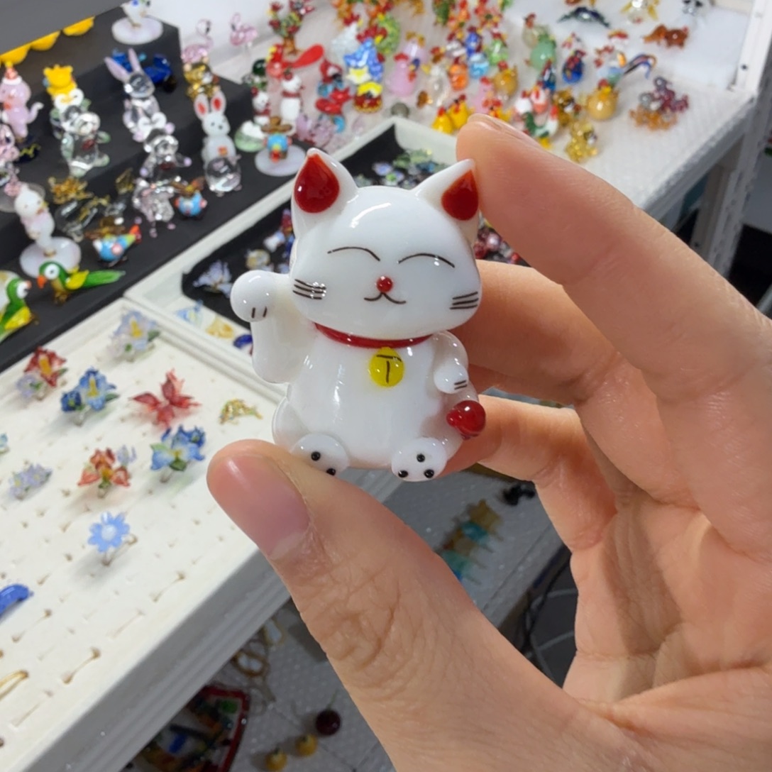 手工艺品琉璃招财猫