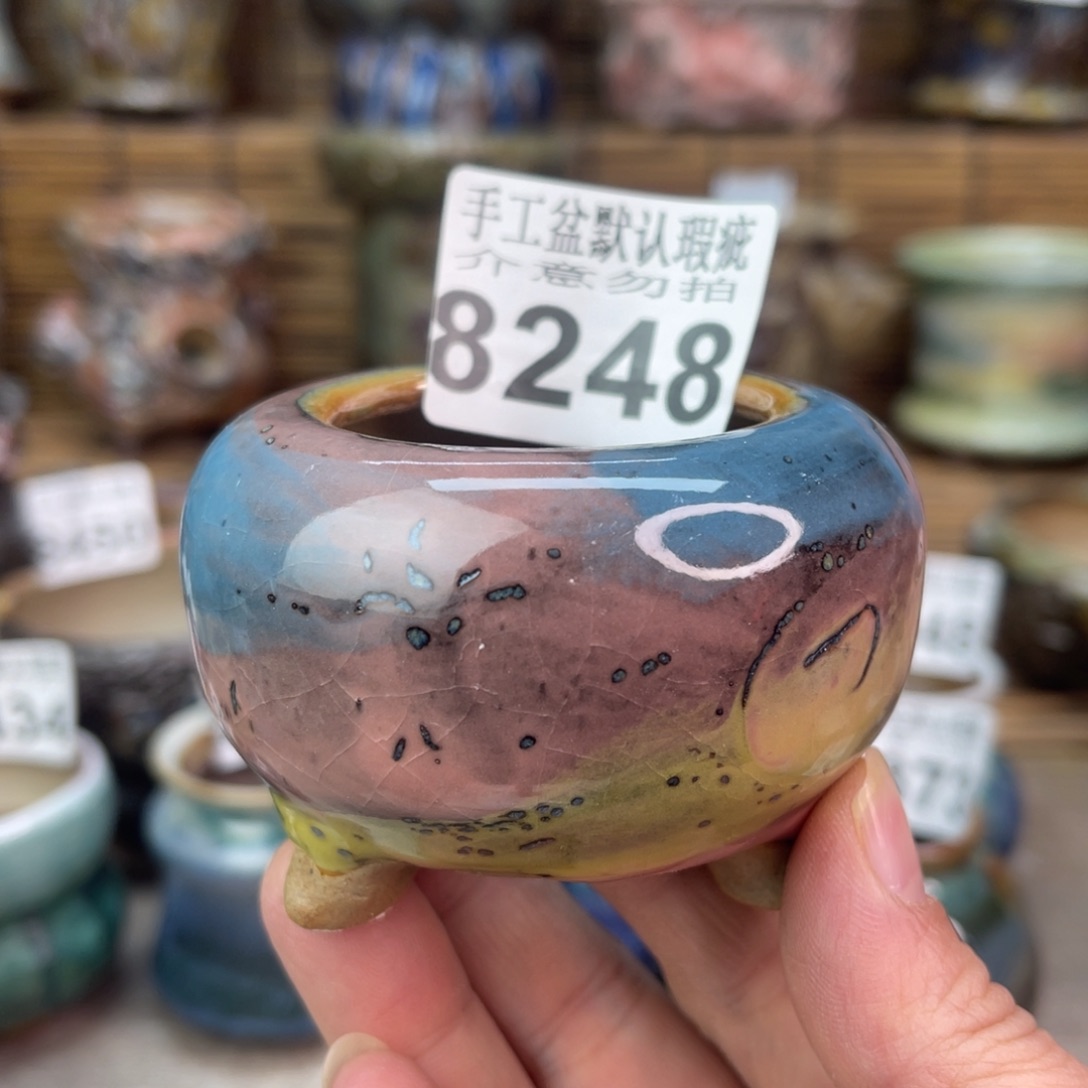 手工花盆默认瑕疵完美者勿拍