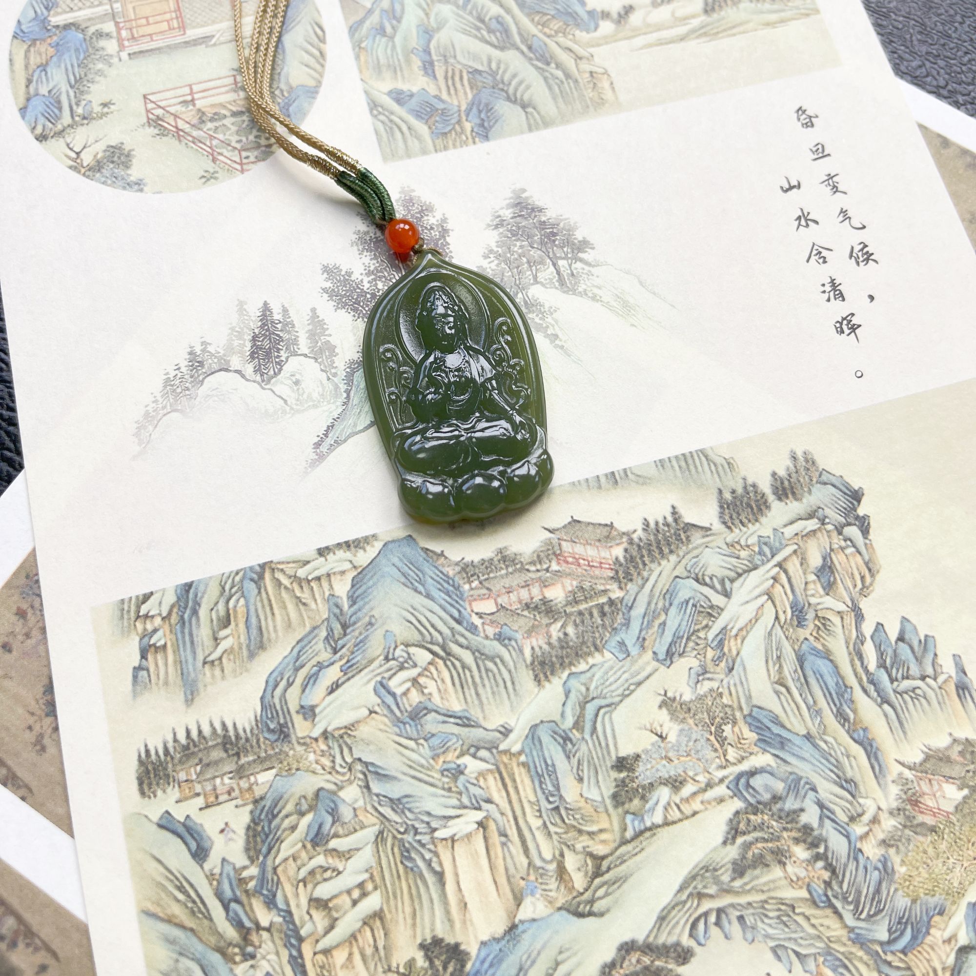 和田玉观音吊坠（多样性发其一）