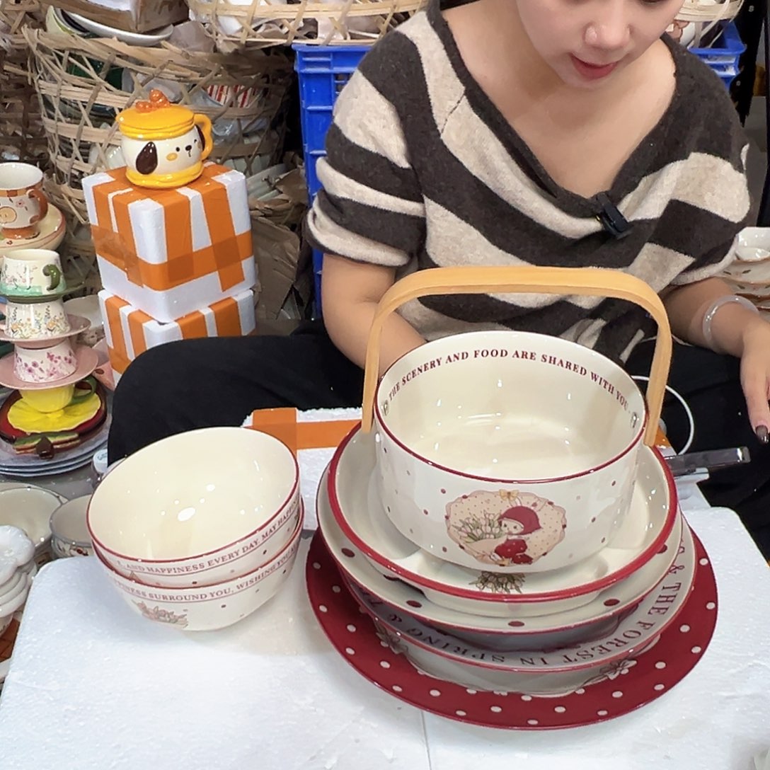 潮州陶瓷工厂微瑕7件套