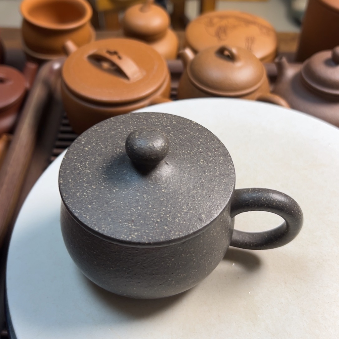紫砂茶壶粗砂盖杯200