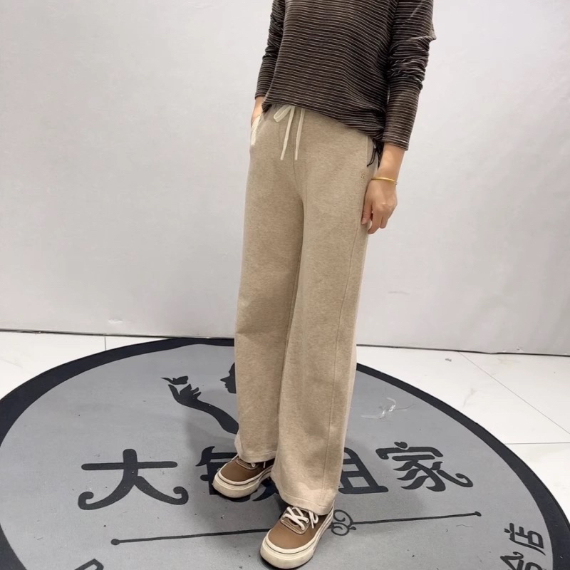 9919大码女装不加绒松紧腰弹力垂感阔腿裤（裤长97左右）