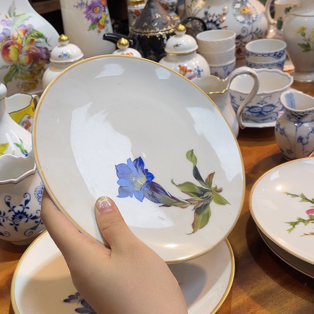 瓷片杂牌手绘点心盘