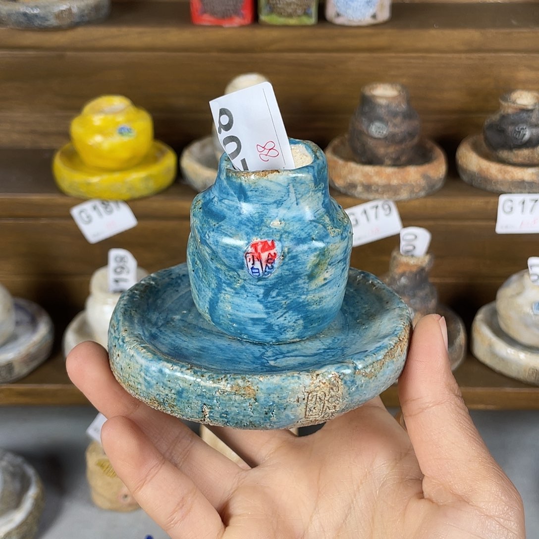 坛子姐花盆小白孤品 匣钵土一套 内口2.5