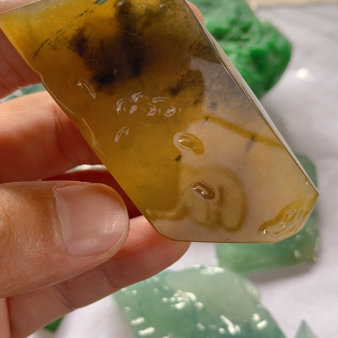 定制翡翠未镶嵌翡翠片料定制