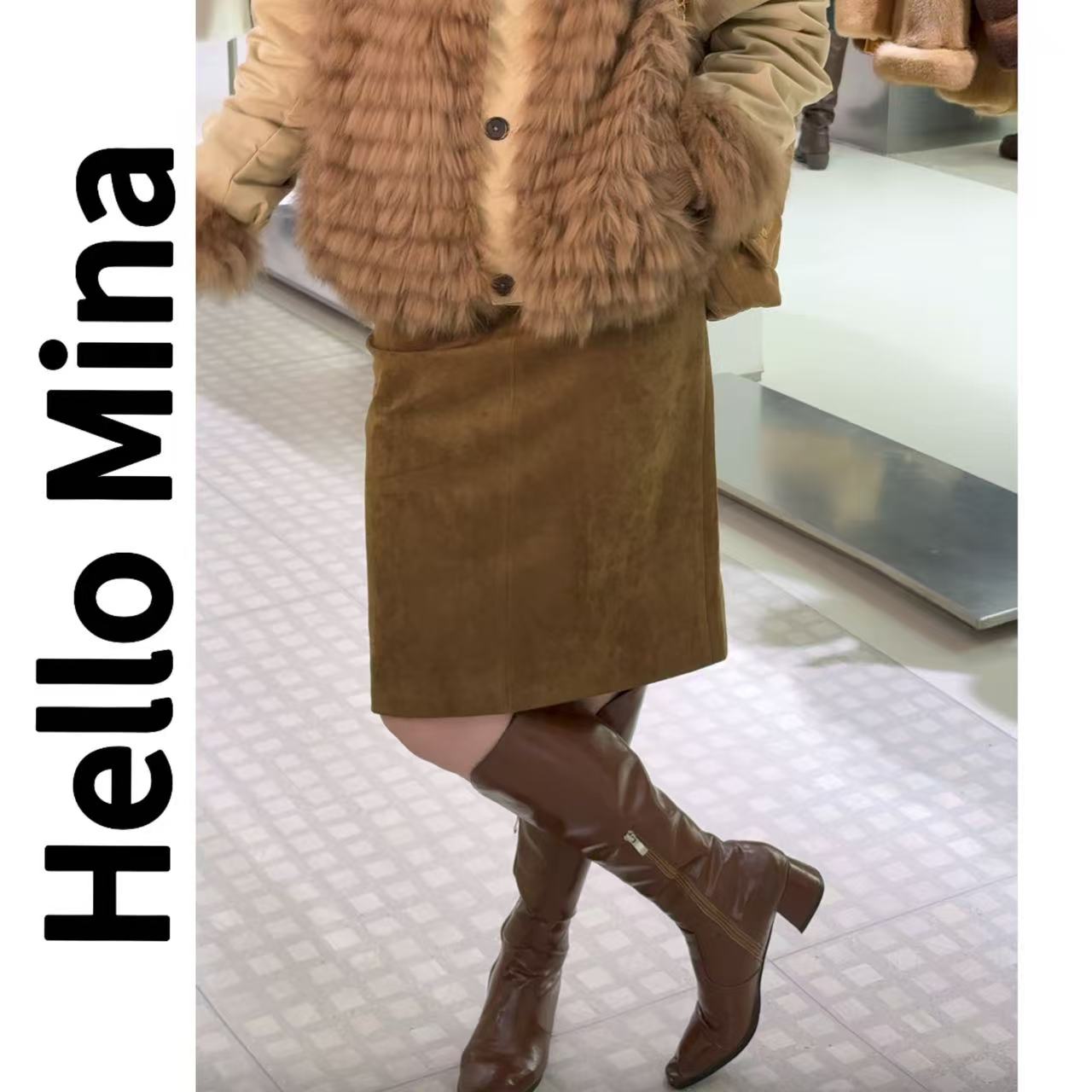 5129高级感复古百搭半身裙