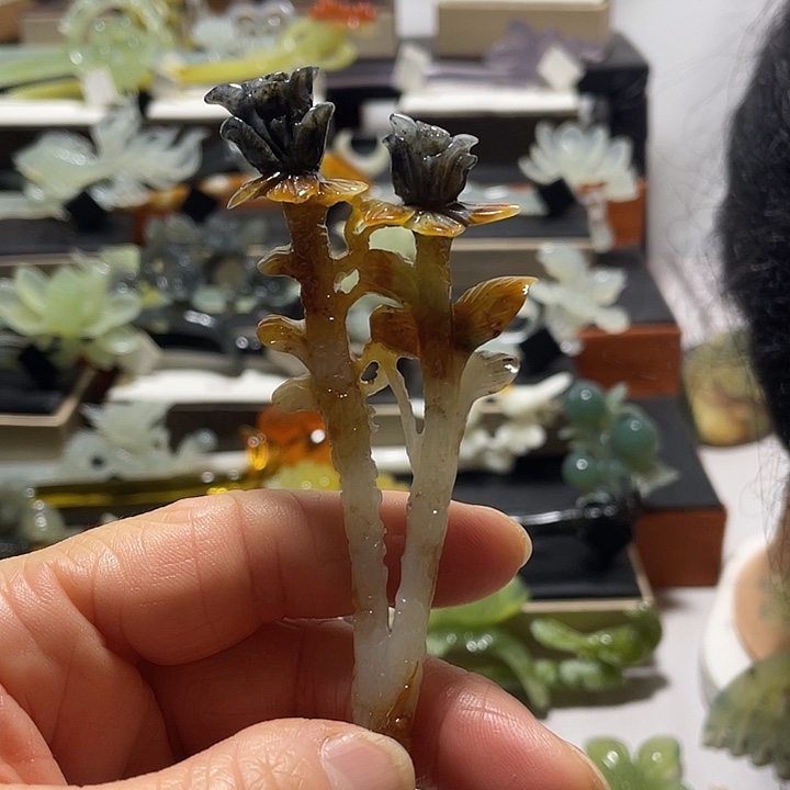 蛇纹石玉合金发饰