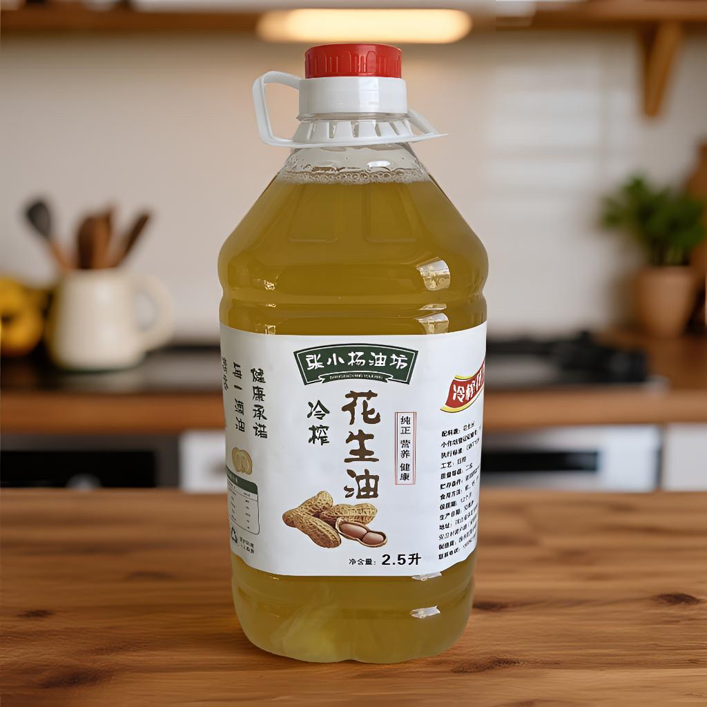 张小杨冷榨花生油2.5升