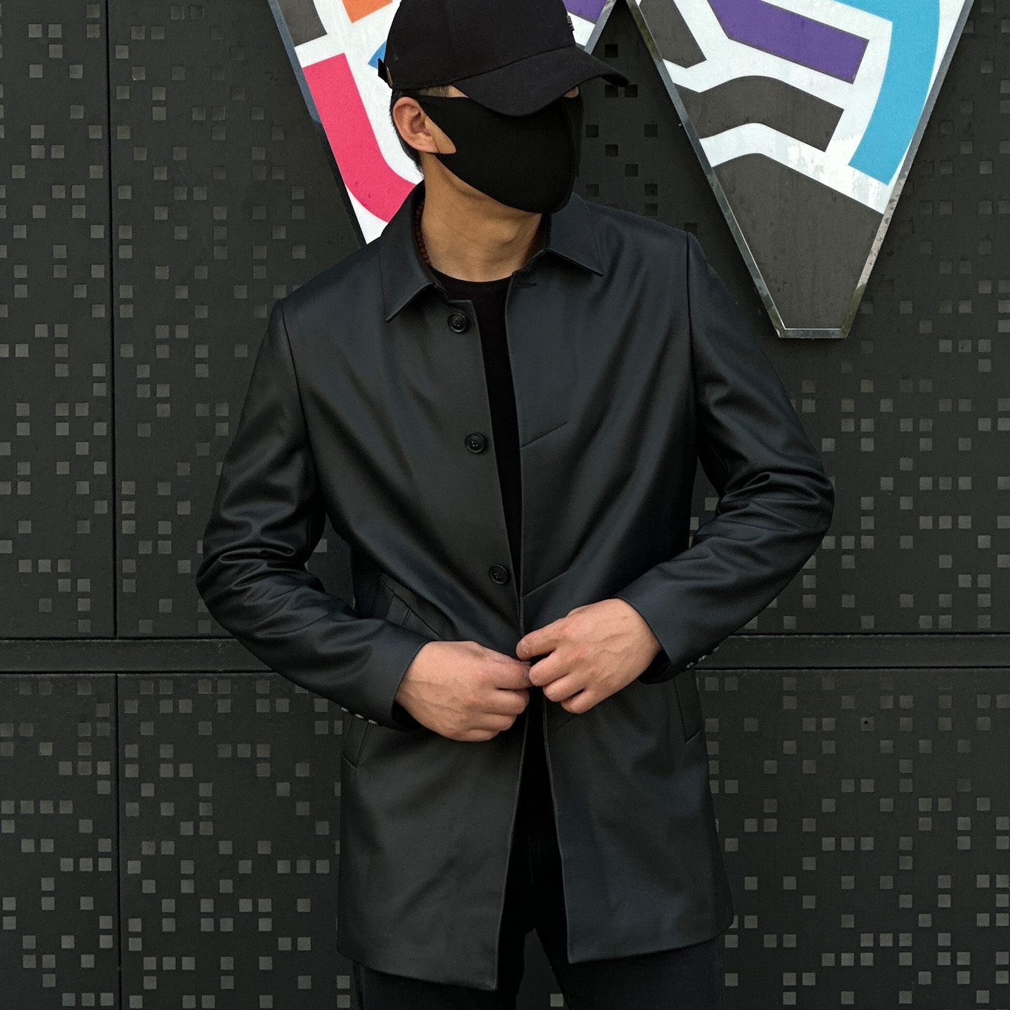 2025年秋季男士真皮风衣中年商务海宁绵羊皮翻领中长款细腻软皮衣