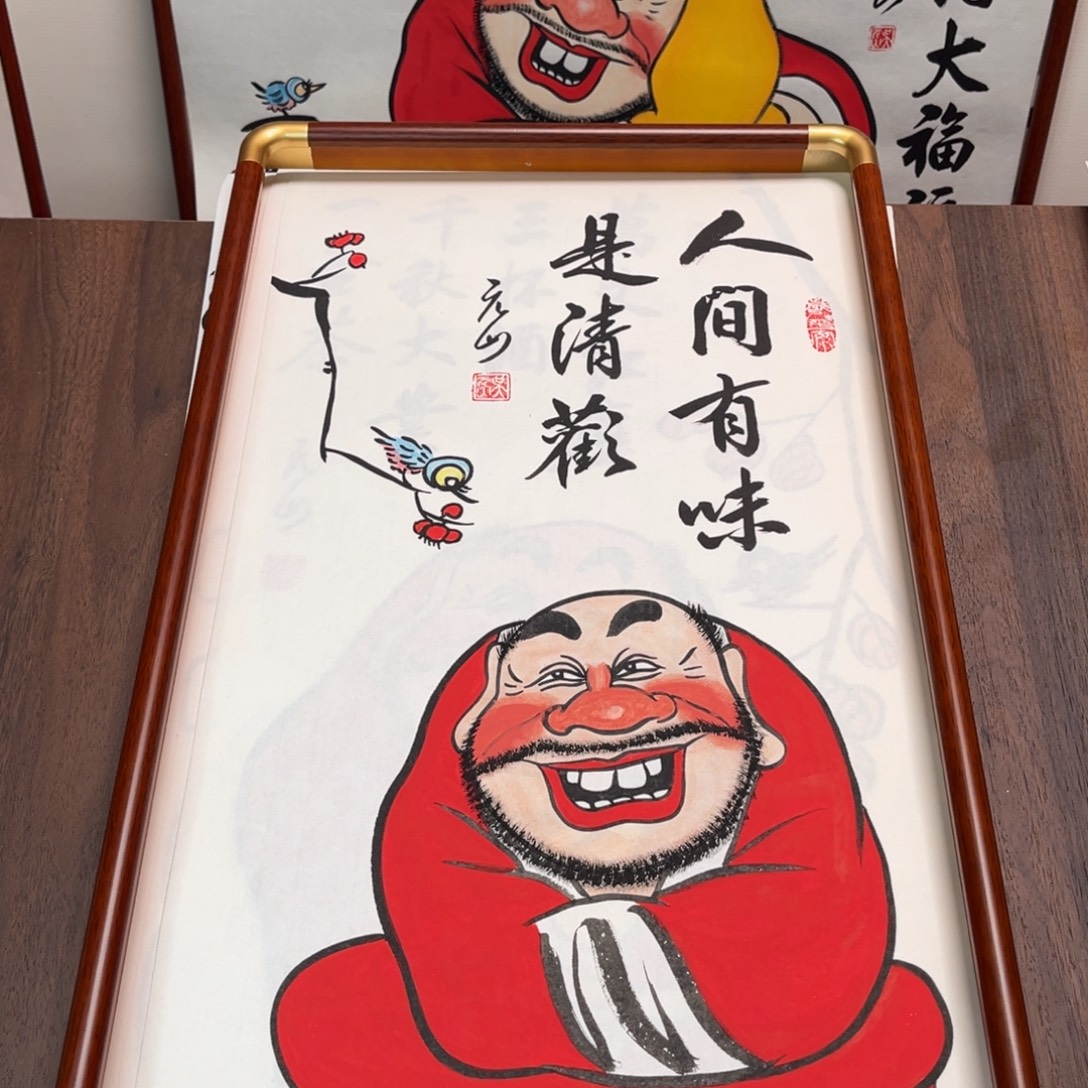 国画纯手绘禅意画直播作品