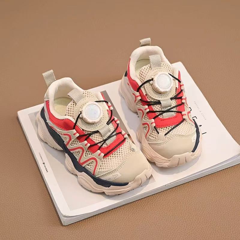 【现货】XZ-003  玫红色 儿童时尚休闲百搭软底包头防滑