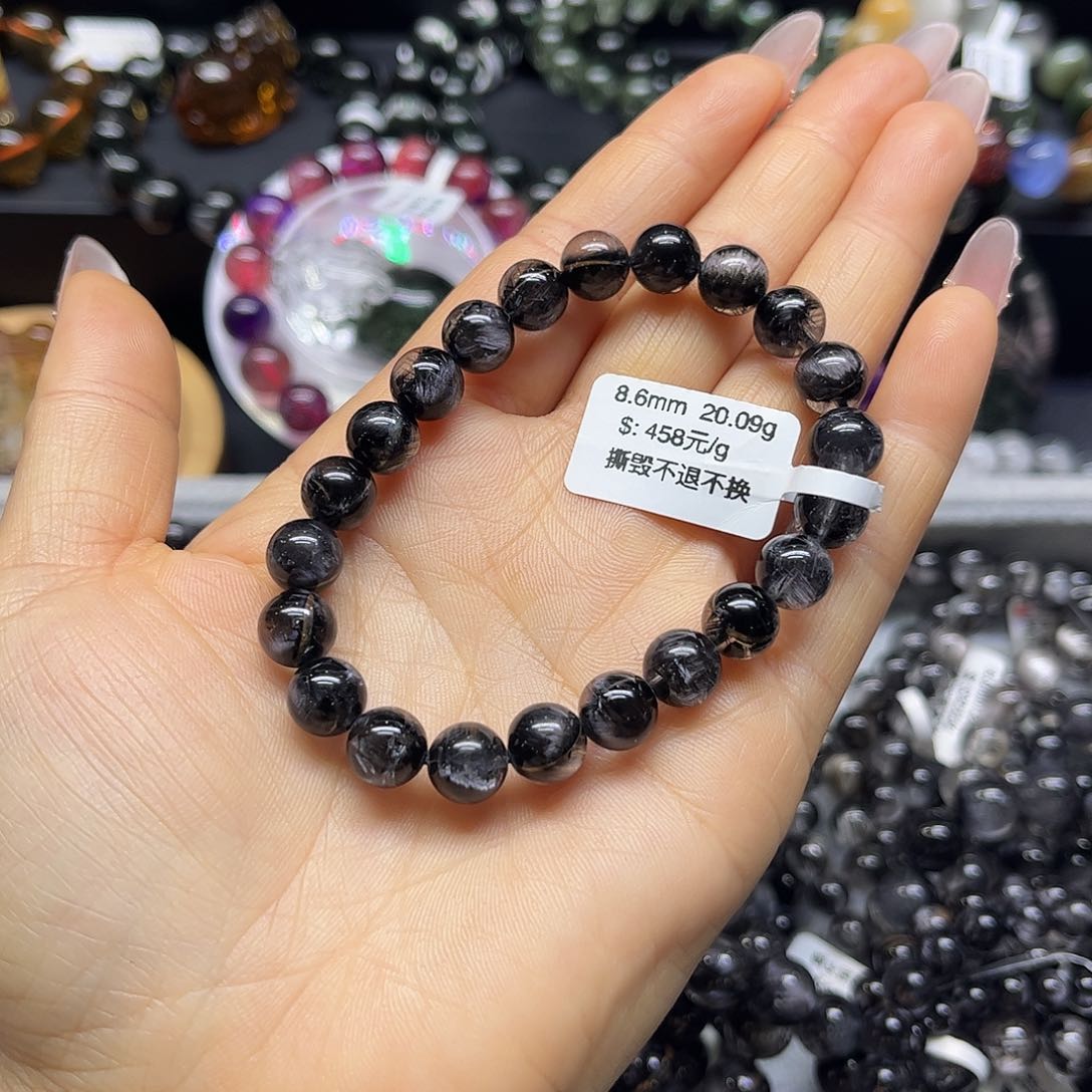 水晶手链未镶嵌蜡***哦