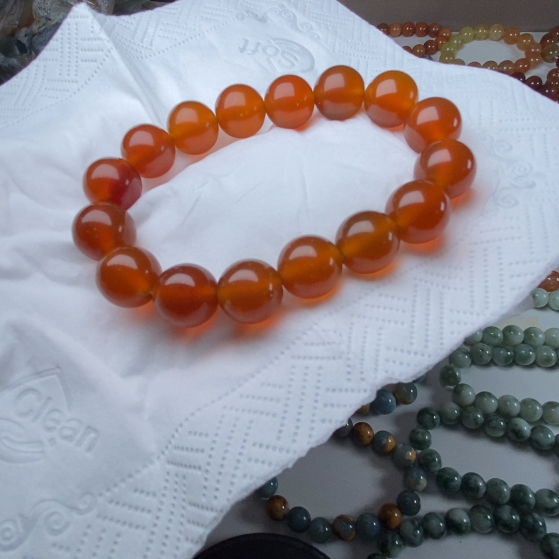 蛇纹石玉未镶嵌手链无科技花玉卡13毕业级纯天然