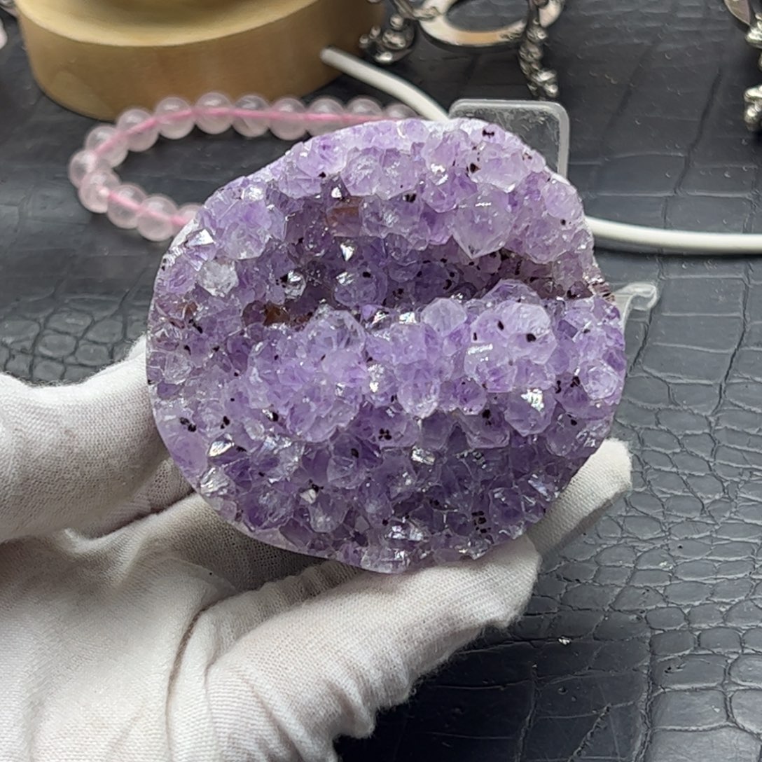 水晶珠宝半成品未镶嵌紫水手捧花39