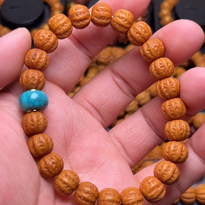 猴头核桃吊坠八棱