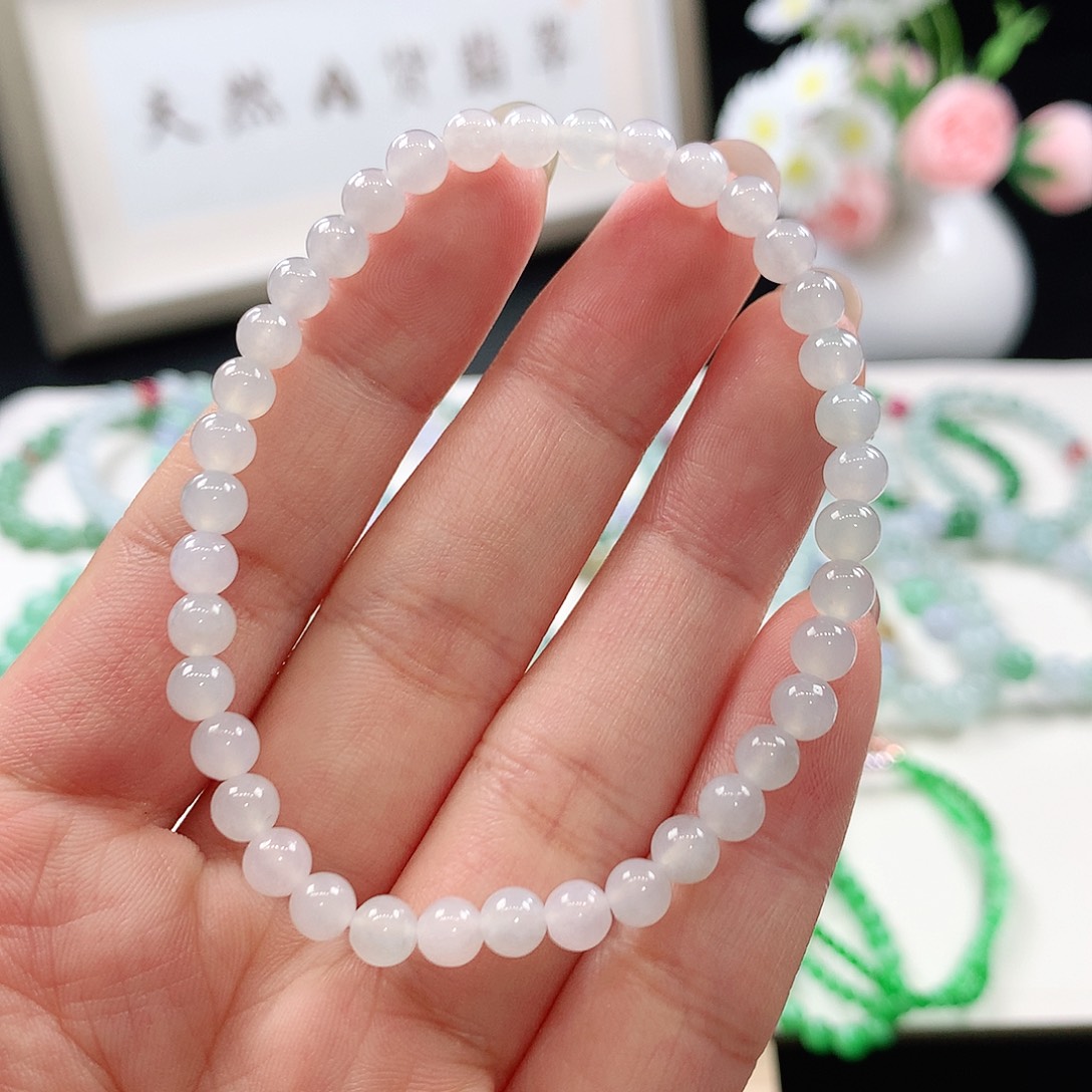 翡翠未镶嵌手链4.9mm