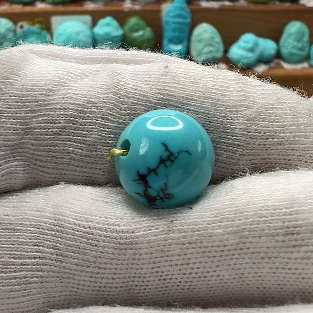 绿松石圆珠 未镶嵌