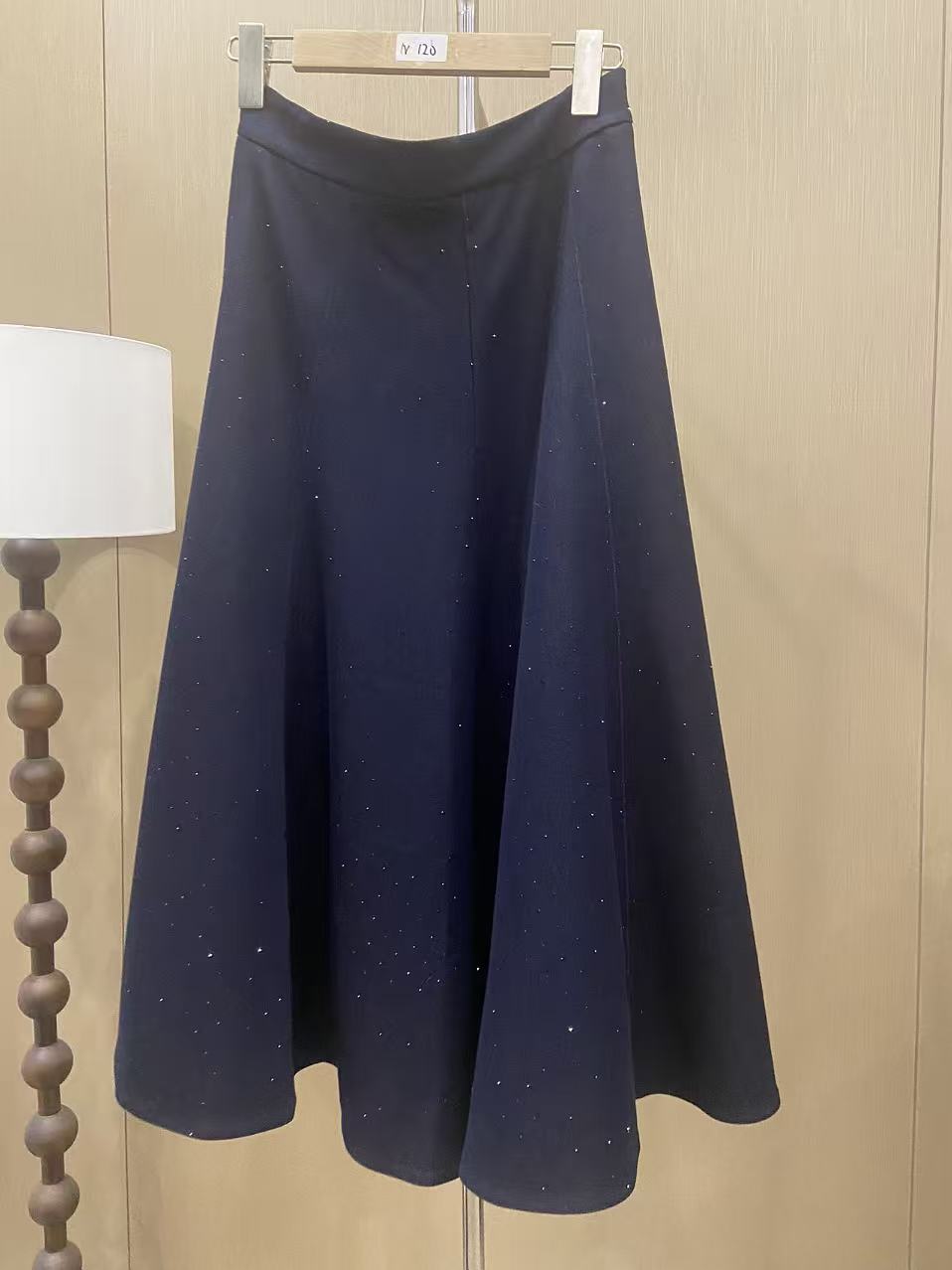 【 秋秋严选】N120服饰百搭深蓝连衣裙通货通货