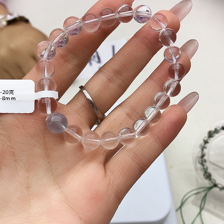 水晶未镶嵌手链白水晶+海蓝宝