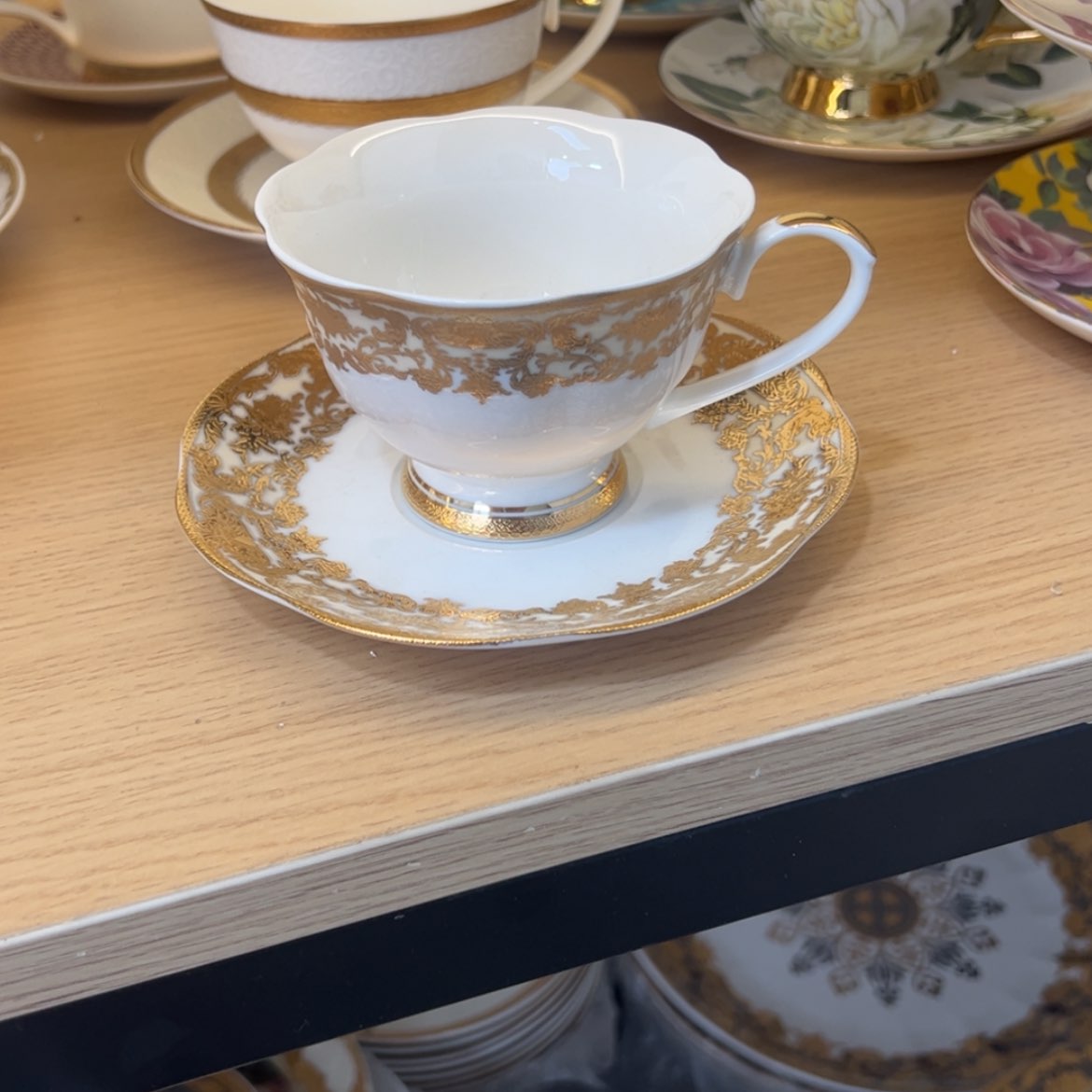 【闪购商品】瓷片220cc容量咖啡杯碟孤品福利价