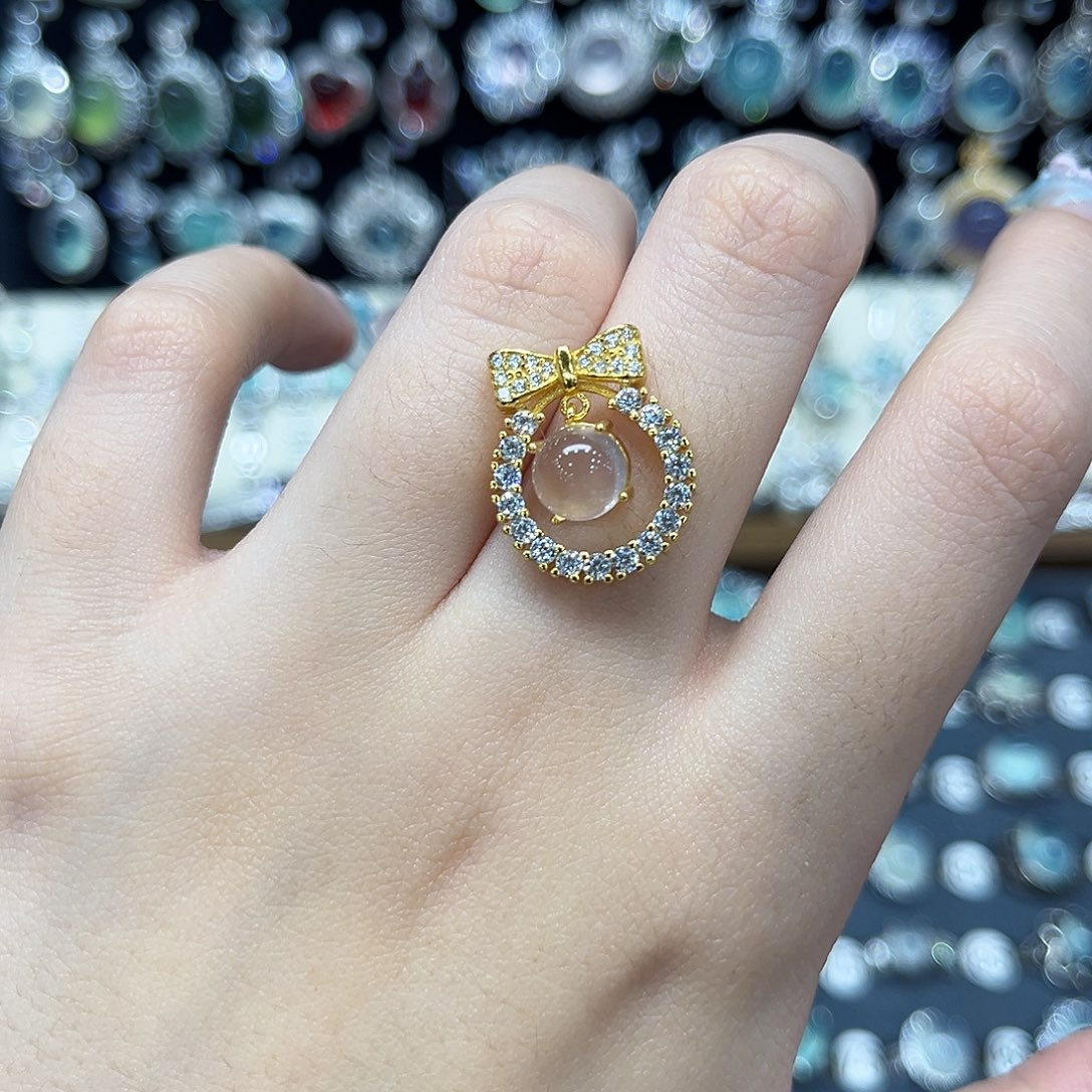 吊坠(不含链)芙蓉石银S925镶嵌