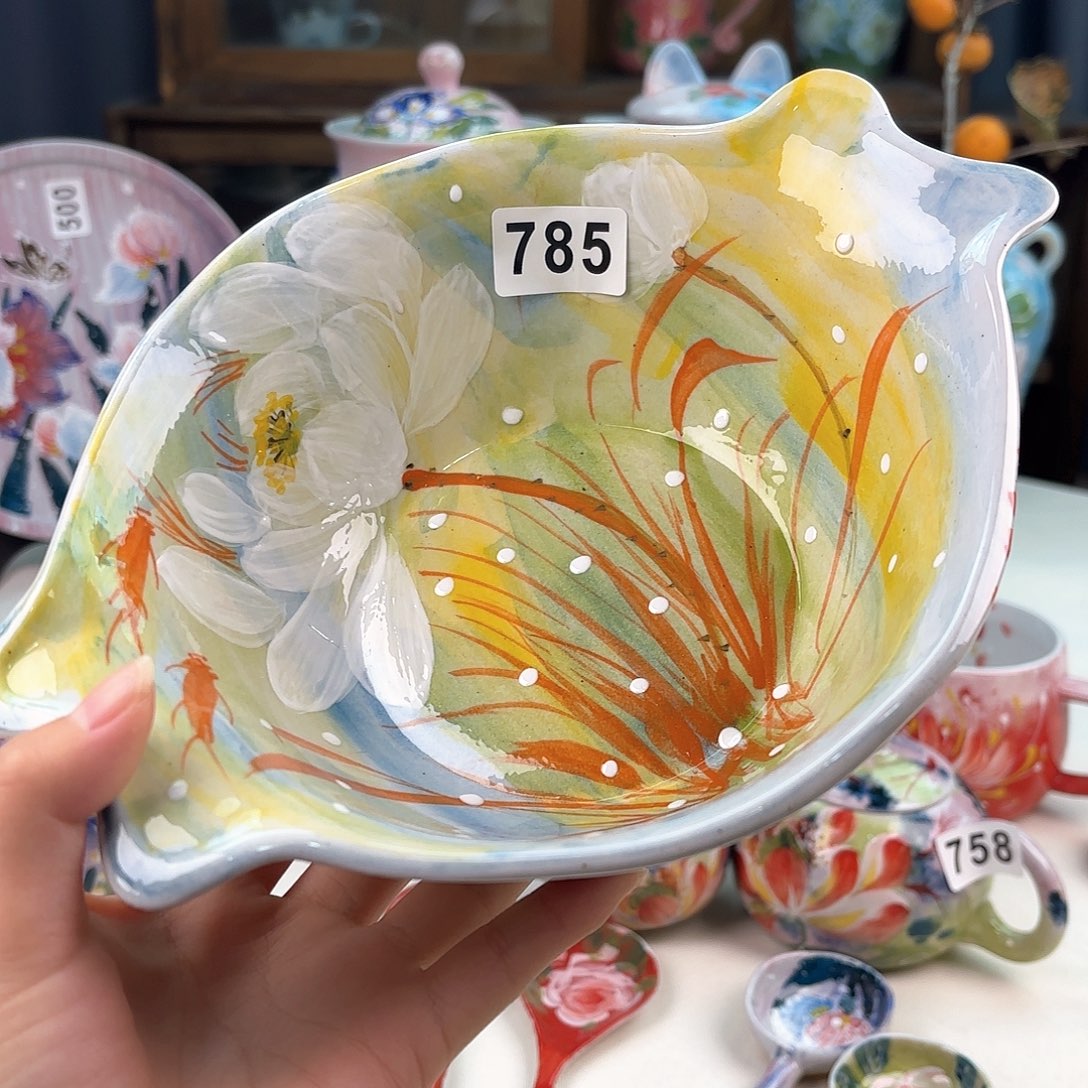 景德镇手绘高温釉下彩陶瓷茶具