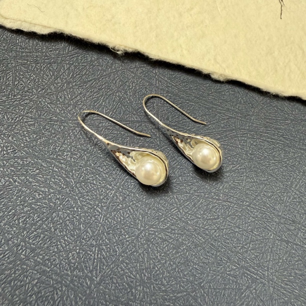 925银耳饰 复古  · 耳环 镶嵌贝珠