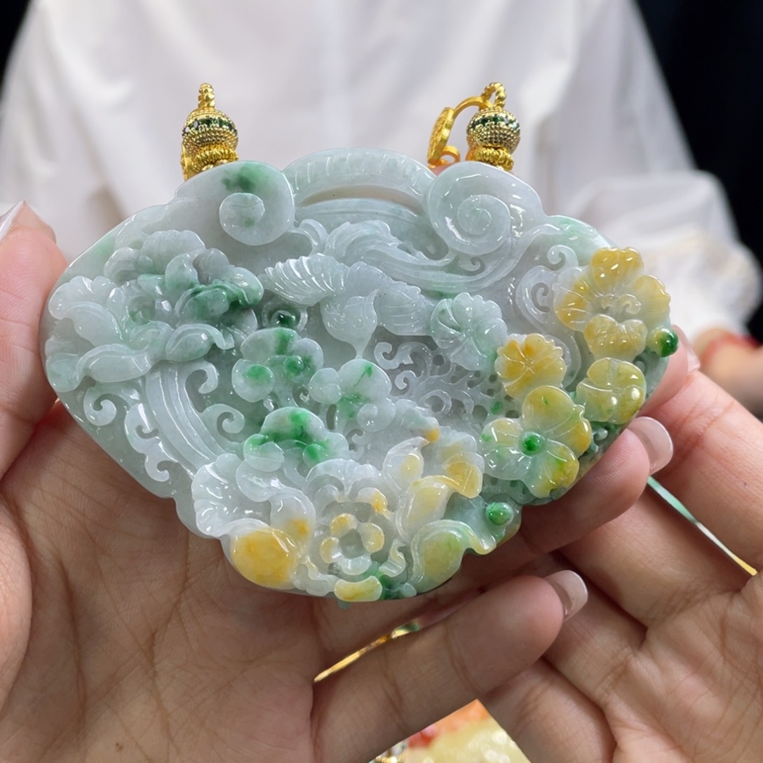 翡翠颈饰未镶嵌代编织