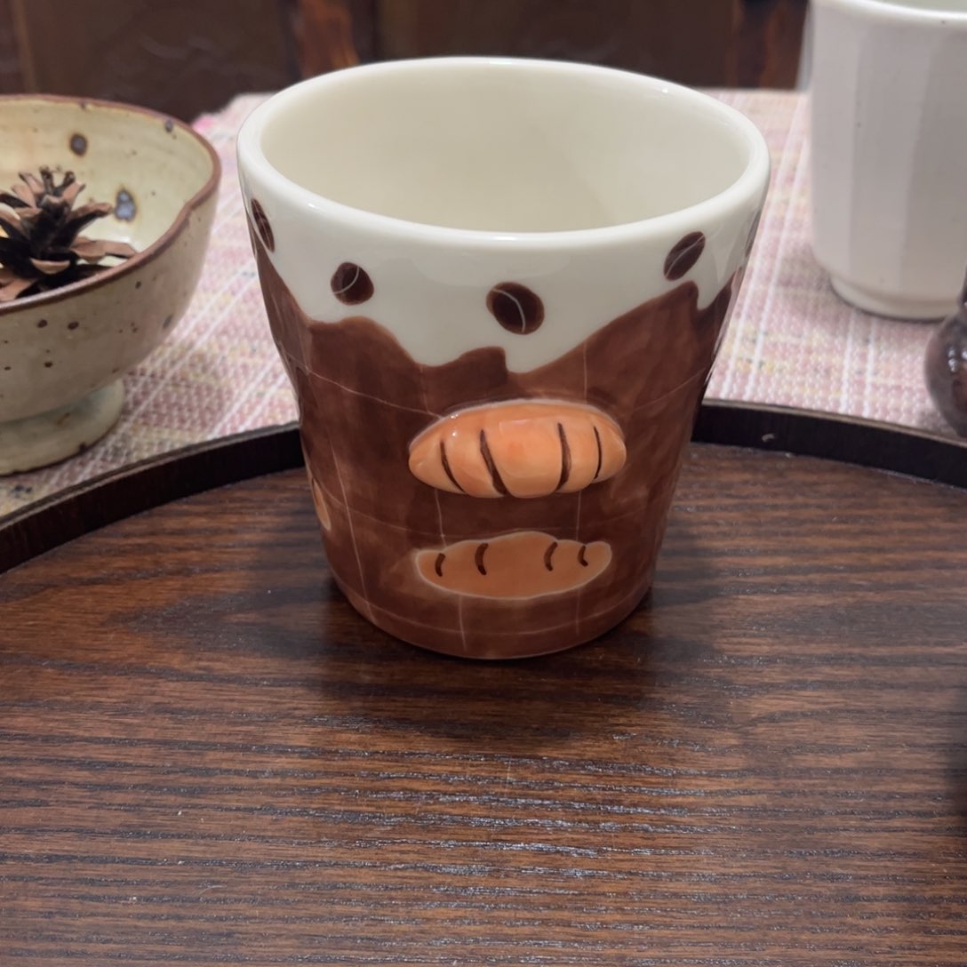 陶牛角包咖啡杯0000000