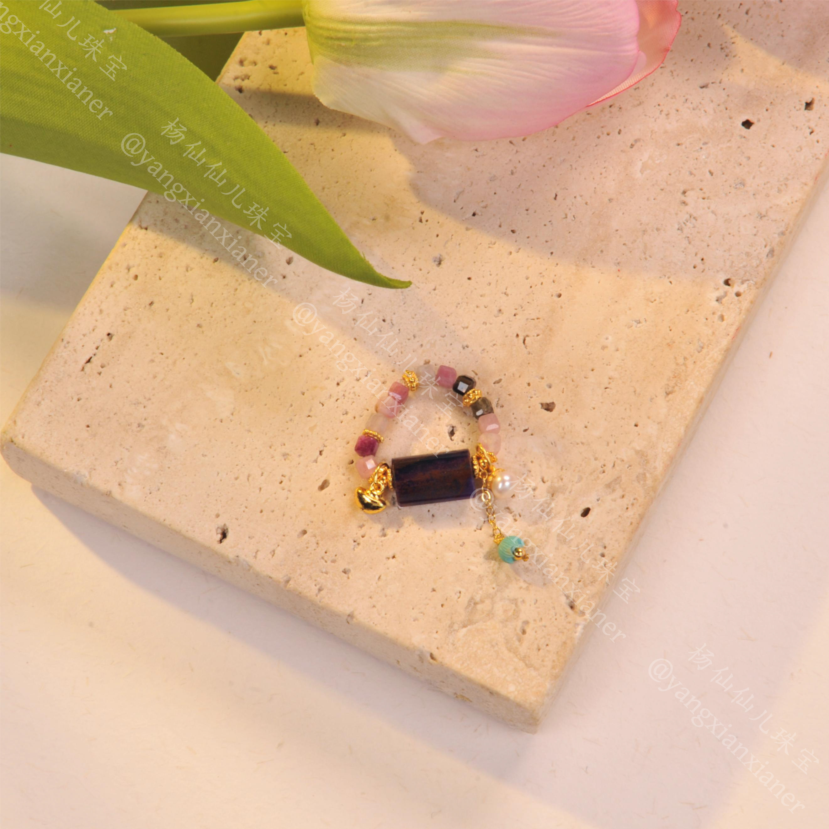 925银银制品 【杨仙仙珠宝】银镶多宝戒指-X2627自发