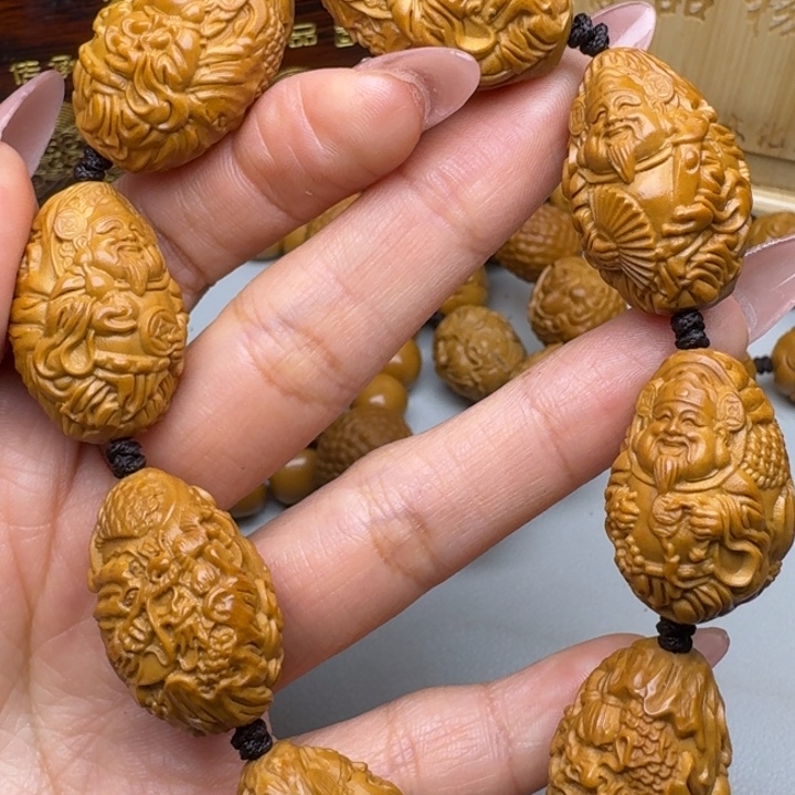 橄榄核手串/手链九龙财神