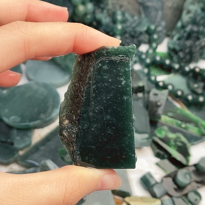 蓝***~翡翠裸石纯天然翡翠