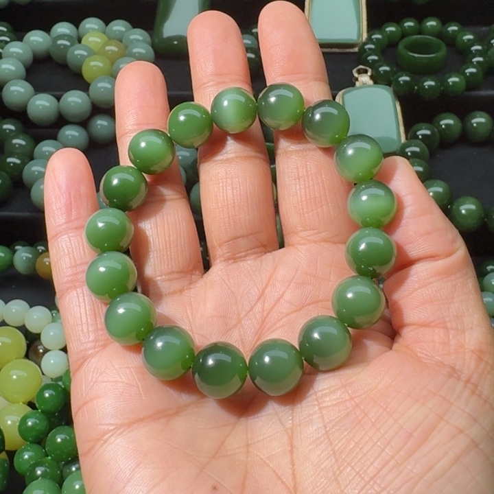 和田玉（碧玉）手串未镶嵌