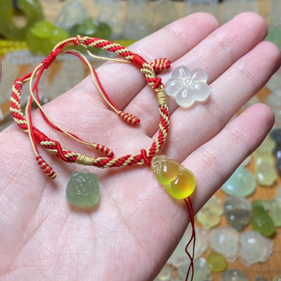 蛇纹石玉手链未镶嵌～***~