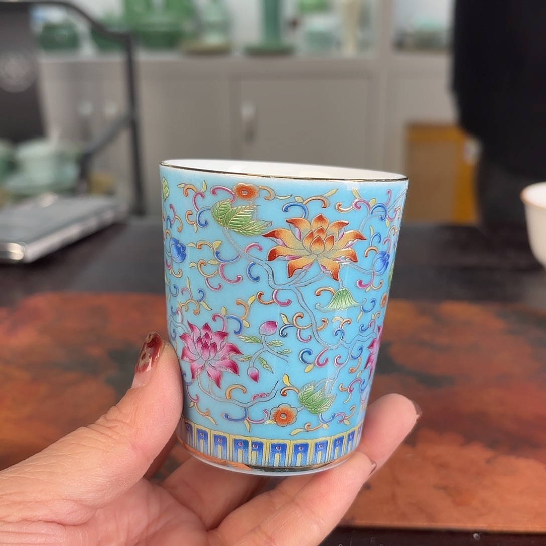 龙泉云间青瓷小米茶器