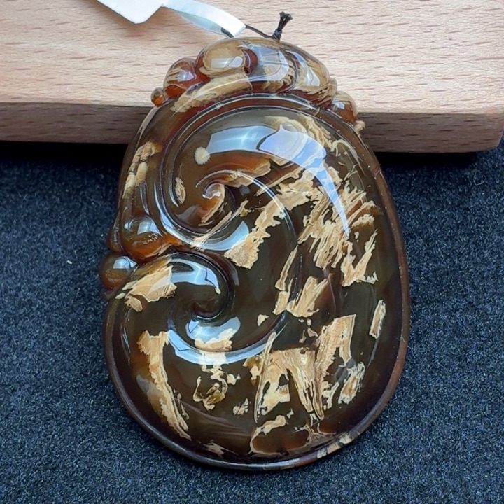 琥珀未镶嵌珠宝奇石咖啡老蜜蜡妖花溶洞如意