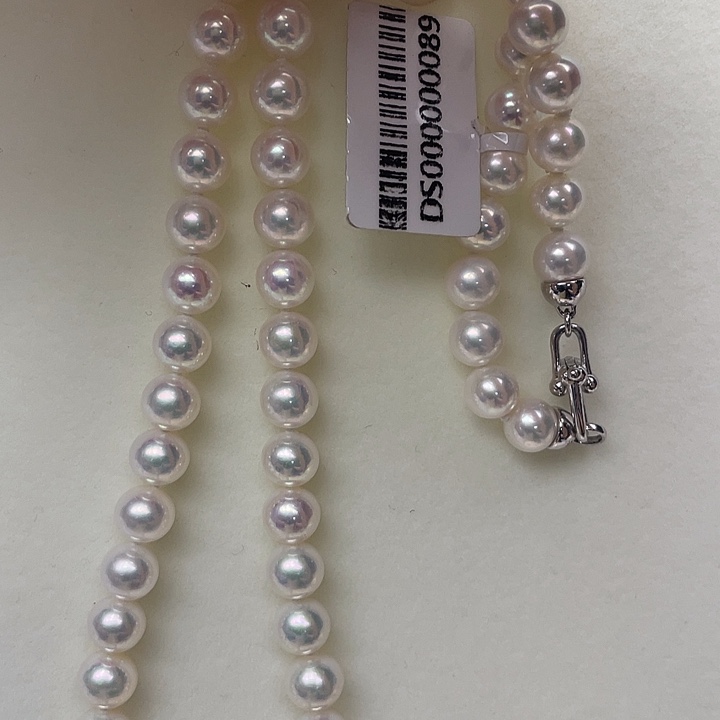 淡水珍珠银S925镶嵌颈饰卡7➕欧若拉极光炫彩青粉毕业级